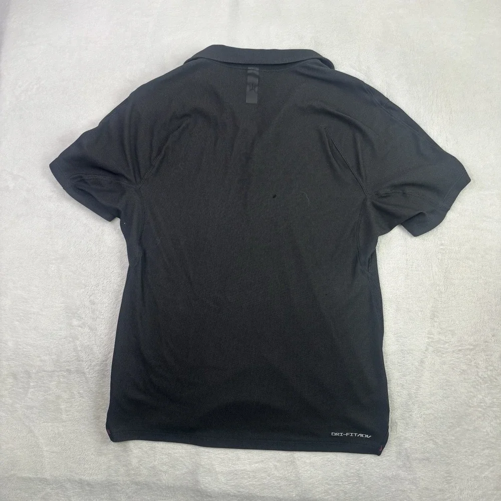 Nike Tiger Woods Collection Black Short Sleeve Collared Polo Golf Shirt Men's S